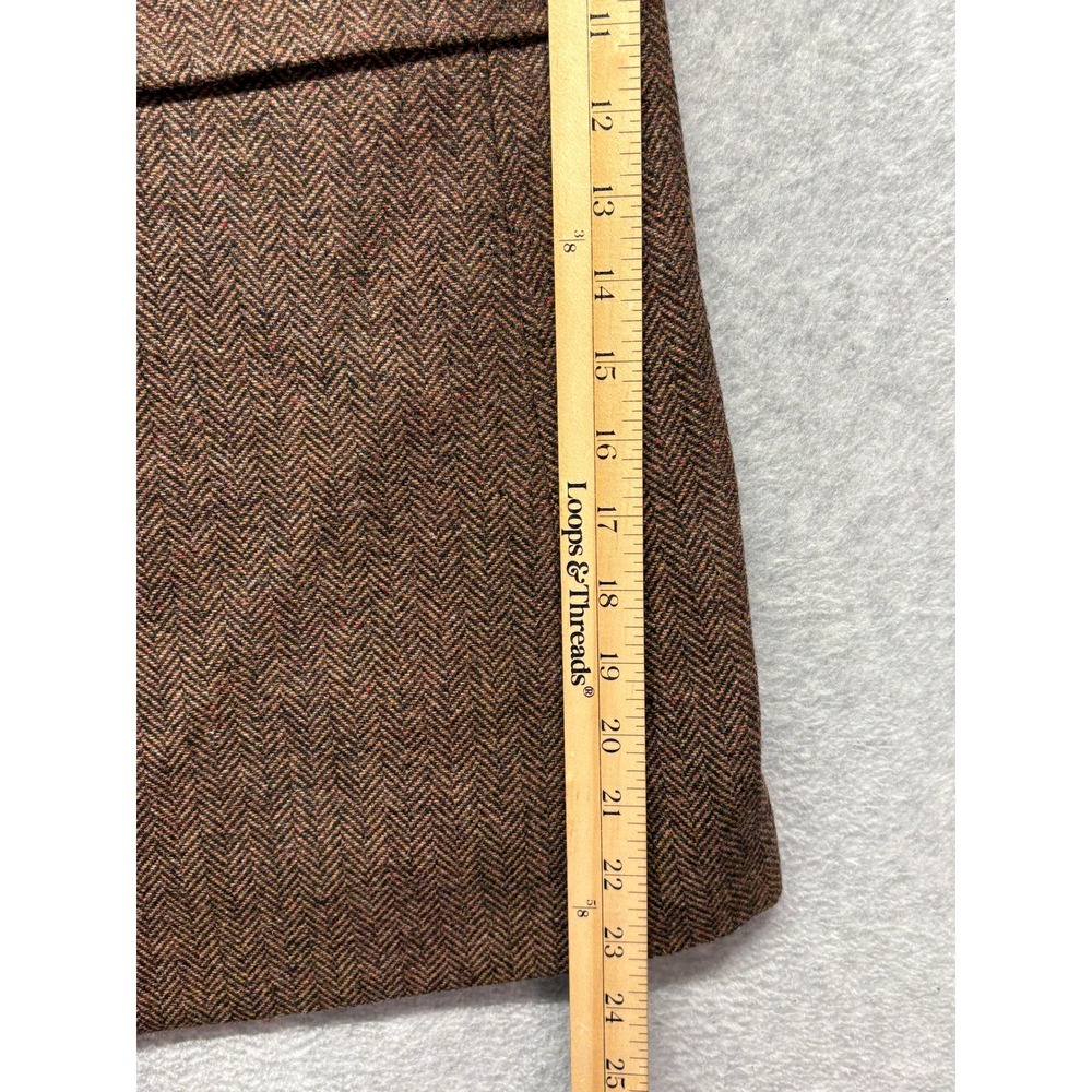 Inserch Limited Edition Mens XL Brown Herringbone Wool Blend Overcoat Jacket 500 - Picture 9 of 12
